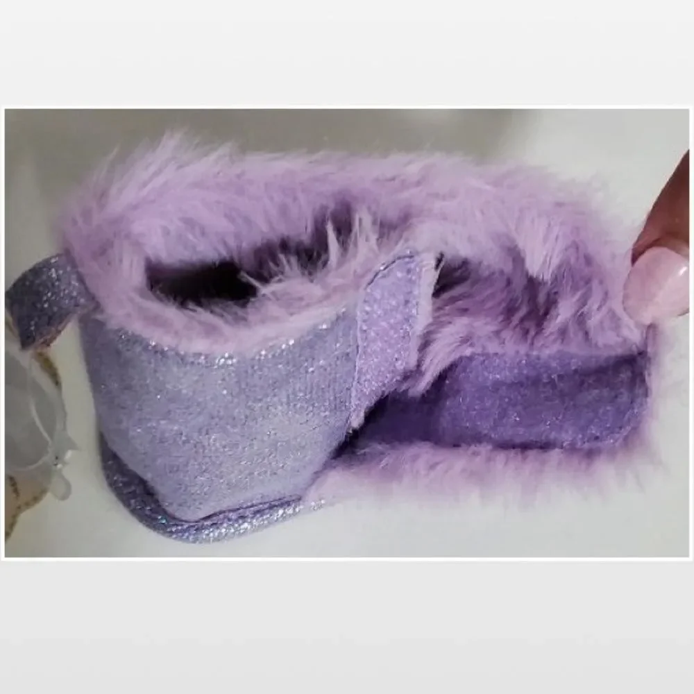 New Stepping Stones Boots Baby Purple Sparkle Boot Kid Shoe NWT